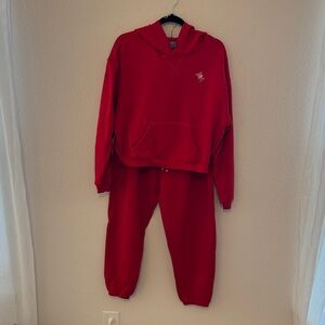 Savage X Fenty Scarlet Sweatshirt with Floral Design